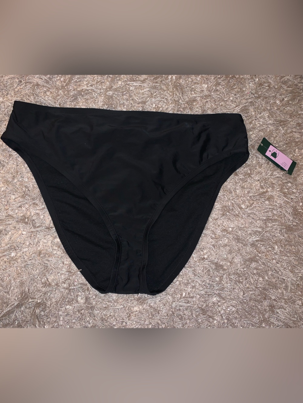 wild fable high leg high rise cheeky Black Bikini Bottoms size 1X NWT